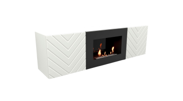 Тумба с биокамином Firelight BFP/P-1400V белая